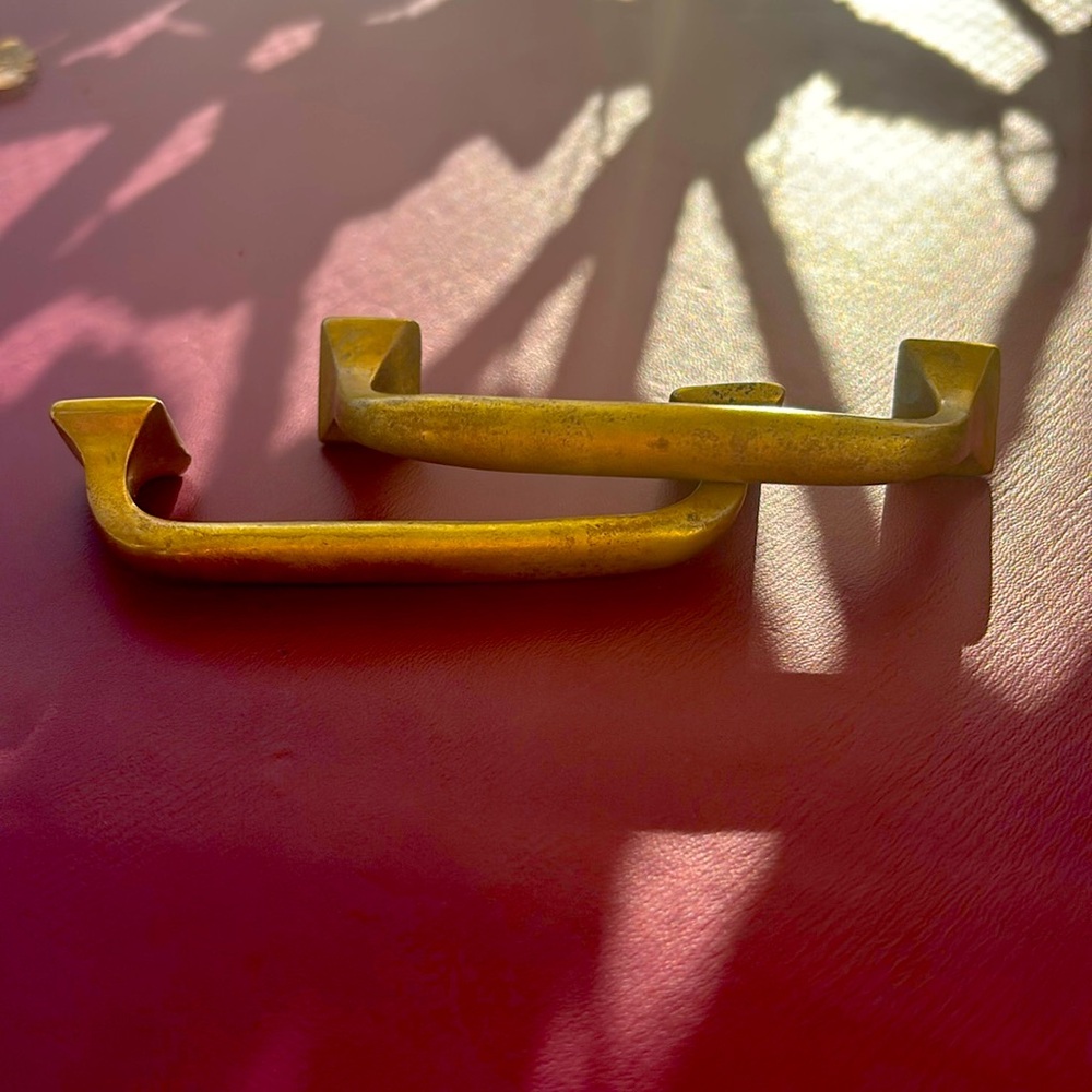 Antique Solid Brass EastLake Drawer Pulls 4 & 1/8 IN - Set of 2